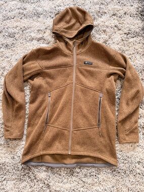 Stone Glacier Men's Zip-Up Hooded Fleece Jacket in Brown